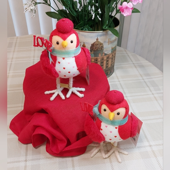 Target Spritz Featherly Friends 2023 Valentine's Day Bird Set of 2 Arial NWT - Picture 7 of 11